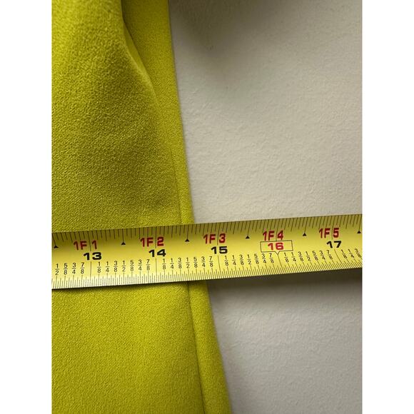 Calvin Klein Size 6 Yellow Tulip Sleeve Crepe Work Cocktail Sheath Knee Dress - Picture 11 of 16